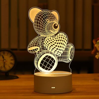 Милые аниме фигурки 3D светодиодный ночник модель игрушки детская кровать декор комнаты подарок на день рождения рождественские подарки для детей