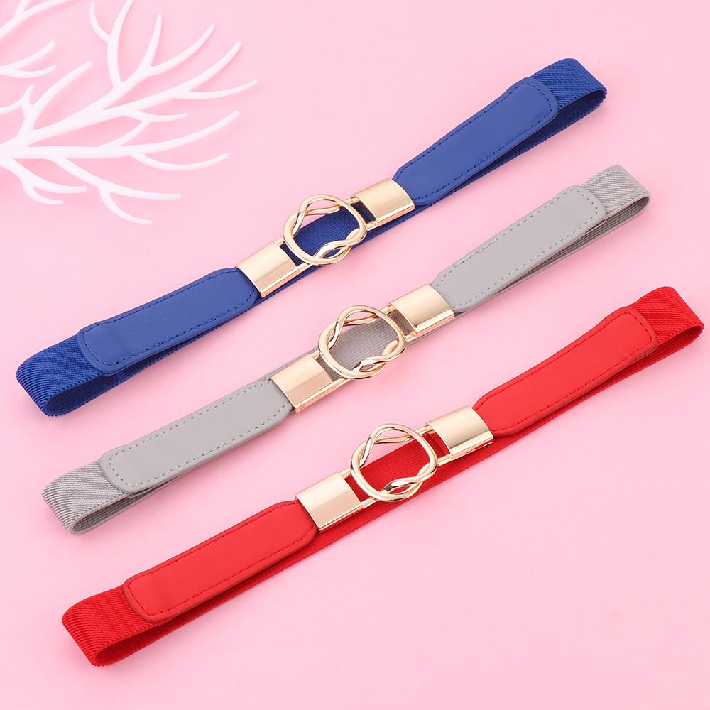 Платье Юбка Кожа PU Пояса Тонкий Пояс Эластичный Регулируемый Ремень Пряжка