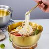 Yousheng Stainless Steel Salad Bowl with Scale Multifunctional Thickened Cereal Bowl BPA-Free Reusable Noodle Rice Food Bowl Reusable Soup Basin