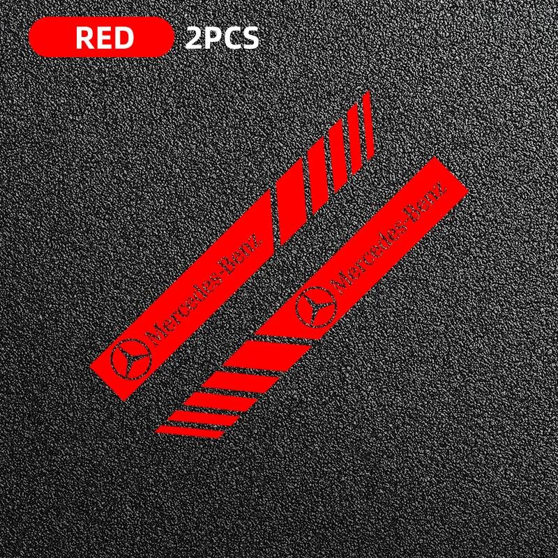 2 шт. Автомобильная наклейка Цветная полоса Гоночные полосы Декор бокового зеркала заднего вида Наклейка для Mercedes Benz AMG A B C E S CLA GLA GLB Класса