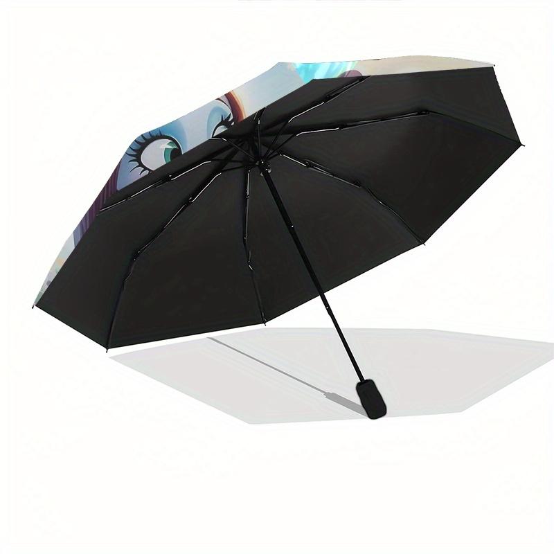 1 Auto Open Jack Skellington, Sally Themed Colorful 8-rib Portable Umbrella for Men and Women, A Compact Commuting Companion Suitable for Da