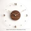 Настенные часы из массива дерева, акриловая шкала, прочные цифровые настенные часы, офис