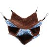 Three Layer Small Pet Warm Hammock Hanging Bed Sleeping Bag for Hamster Sugar Gilder SquirrelsBlue