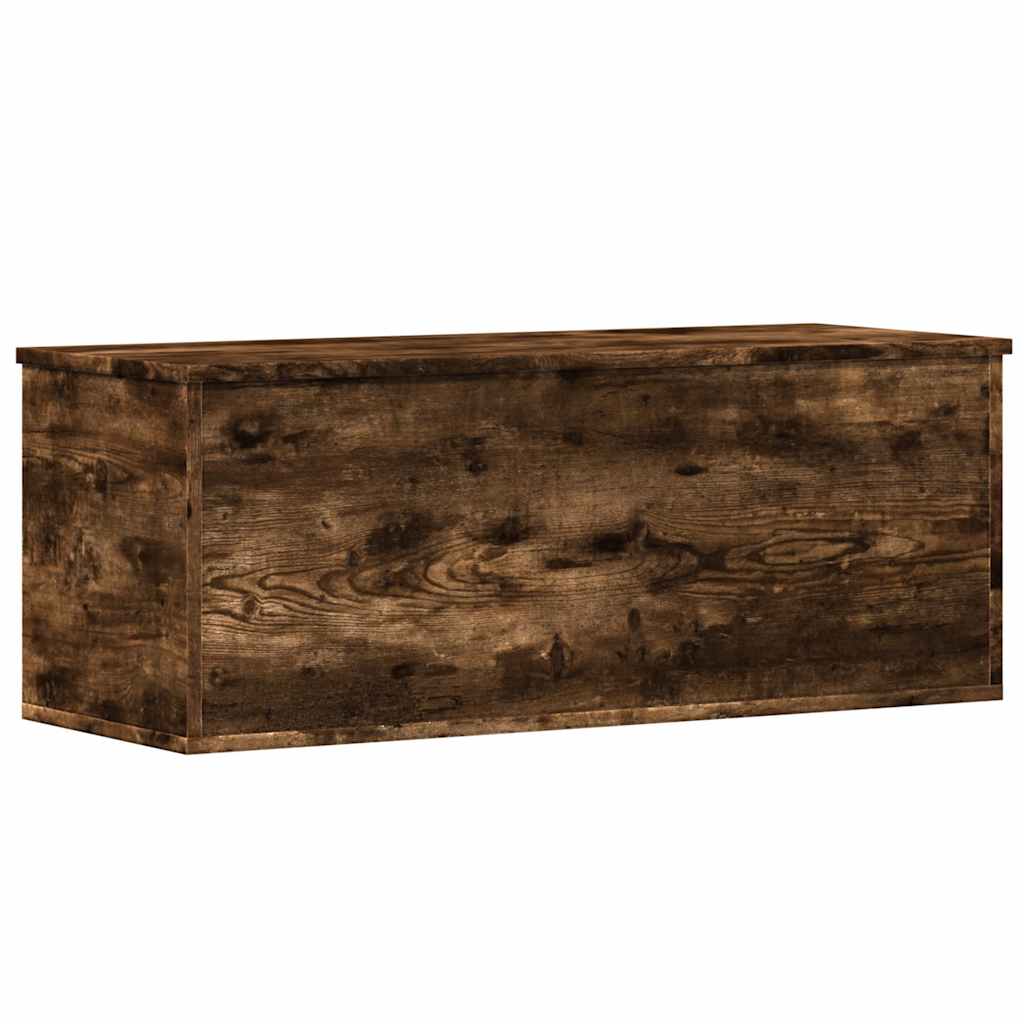 Vidaxl Skrzynia, Przydymiony Dąb, 90X35X35 Cm, Materiał Drewnopochodny