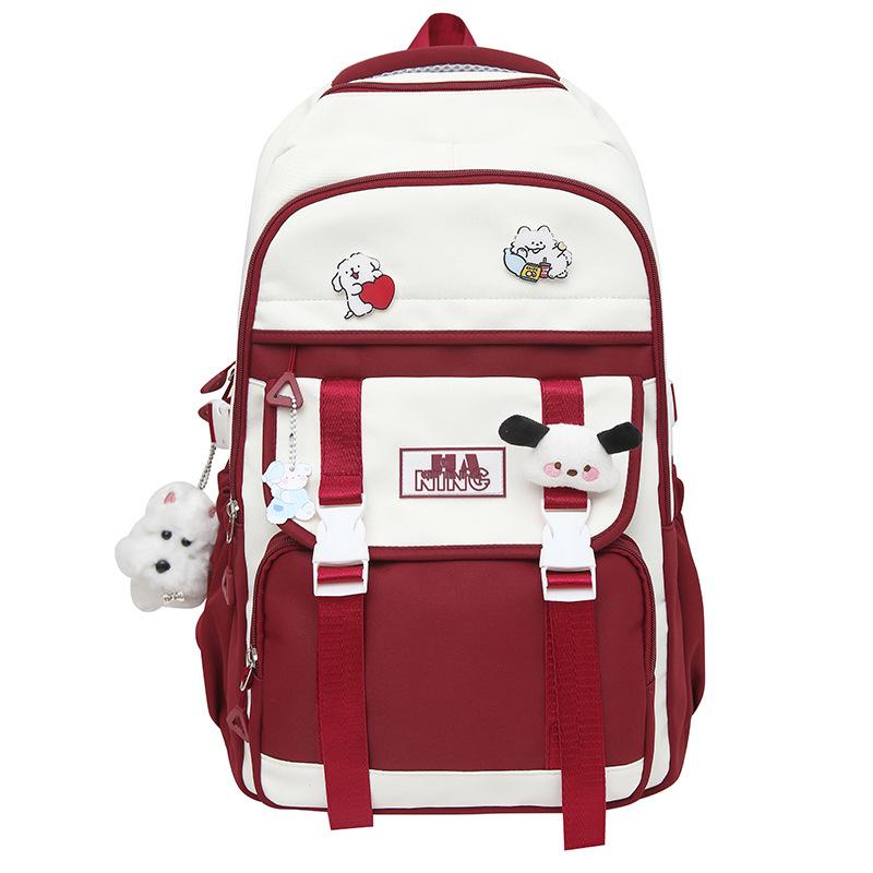 Детские школьные ранцы Ученики начальной школы Девочки Ученики средней школы Большая вместимость Высокий внешний вид Рюкзак из двух частей