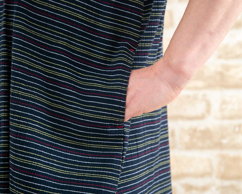 Маска для сна для глаз Cool and Smooth Cotton с коротким открытым вырезом, идеально подходит для ранних и размеров K's Мужская пижама, 100% ткань с цветной каймой, рукава, перед,