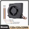 Gdstime 12032 DC 12V 4-контактный FG PWM Функция Двойной шарикоподшипник 120 мм 120x120x32 мм 12 см Центробежный турбинный вентилятор охлаждения