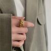 Французское титановое стальное трехмерное плетеное кольцо-твист женское нишевое ручной работы с чувством личности модное для ношения в несколько рядов на указательном пальце простое кольцо