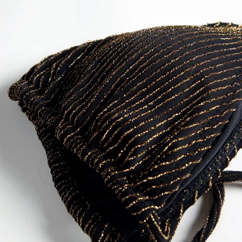 CINOON Сексуальное бикини пуш-ап женские купальники женский комплект микро бикини однотонные стринги с завязками сбоку купальный костюм купальные костюмы