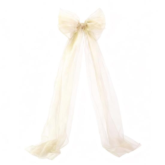 Бантик Подвеска Длинный Хвост Очень Большой Бант Украшение Гибкий Тюлевый Бант Свадьба Рождество Вечеринка Окно Машины Украшение Газона