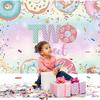 2D "Two Sweet" Donut Themed Birthday Backdrop for Studio, Photoshoot & Wall Decor