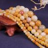 Натуральные желтые нефритовые бусины 4/6/8/10/12 мм круглые бусины из натурального камня для изготовления браслетов DIY ювелирные изделия ожерелье
