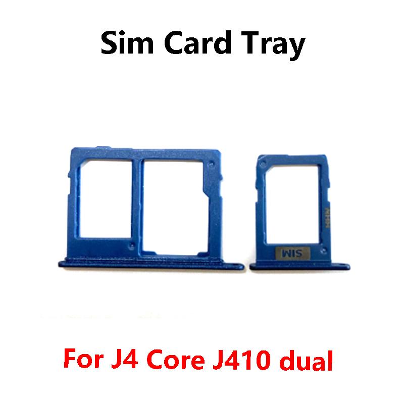 Для Samsung Galaxy J4 Core J410 Одиночный двойной слот для SIM-карты Держатель Адаптер Разъем Запасные части для ремонта
