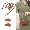 Adjustable Bag Strap Kit Faux Leather Shoulder Strap with Metal Buckles Crossbody Handbag Strap Replacement for Women's Mini Shoulder Bag