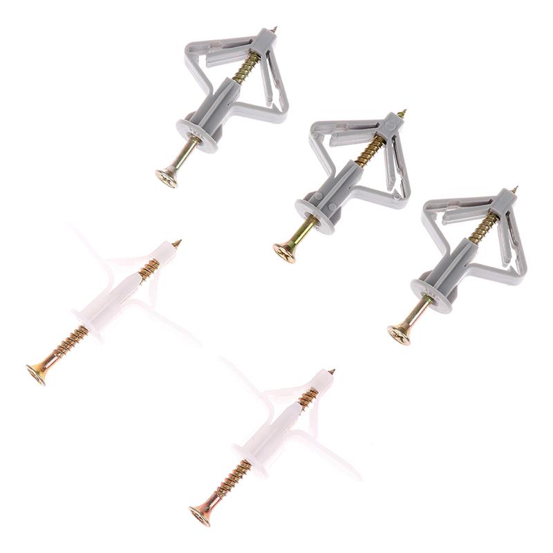 Набор из 20 шт. распорных дюбелей для гипсокартона с саморезами, самосверлящий, для стен дома, пробиваемый
