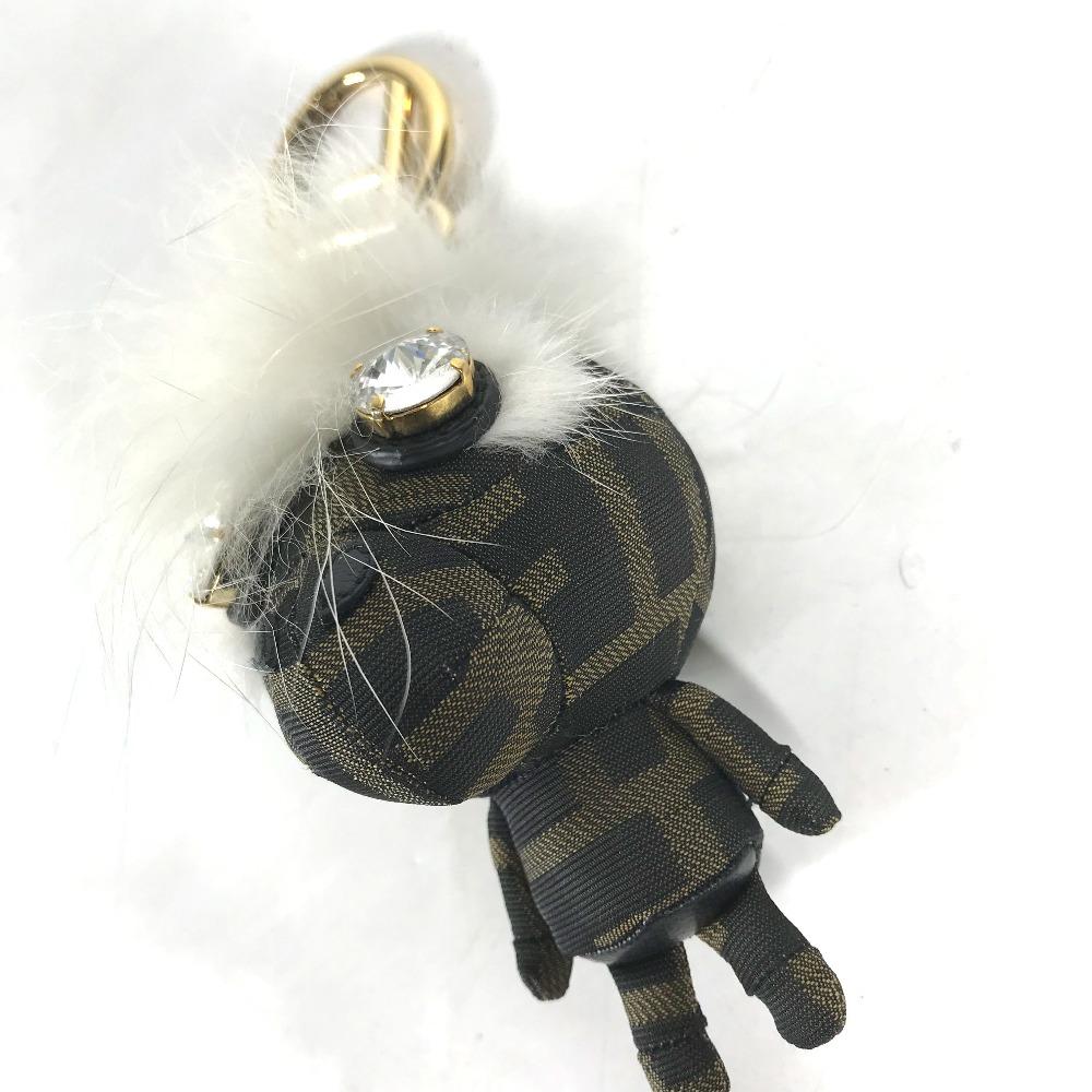 FENDI  ZUCCA Logo Monster Space Monkey Key Holder Monkey Bag Charm