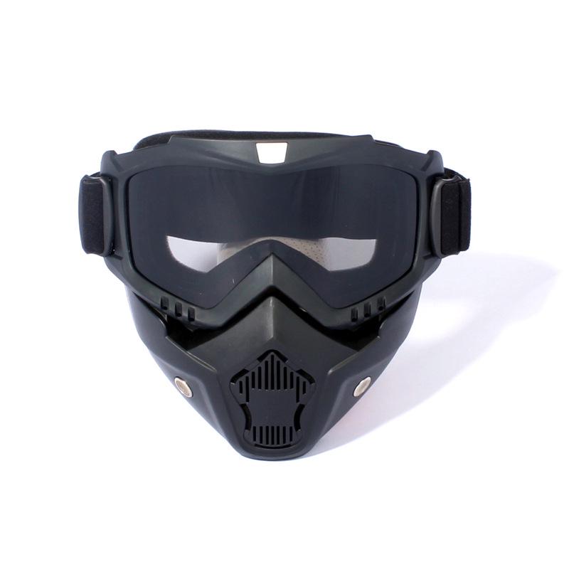 Unisex Ski Snowboard Mask Snowmobile Skiing Goggles Windproof Motocross Protective Glasses Safety Goggles with Mouth Filter