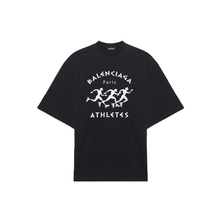 Balenciaga T Shirt Loose Fit Men's Black 641614TJVK61070