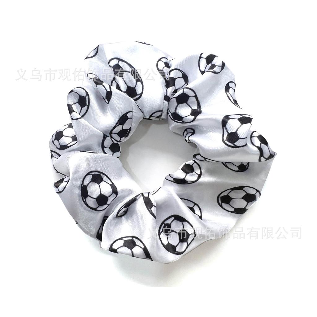 Атласная футбольная резинка для волос, жгут для волос в виде толстой кишки, простая повязка на голову, эластичная лента, женская резинка для волос из эластичной ткани.