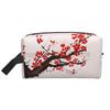 Japanese Sakura Cherry Blossoms Print Cosmetic Bags for Women Zipper Travel Toiletry Pouch Large Water Resistant Makeup Bag Gift
