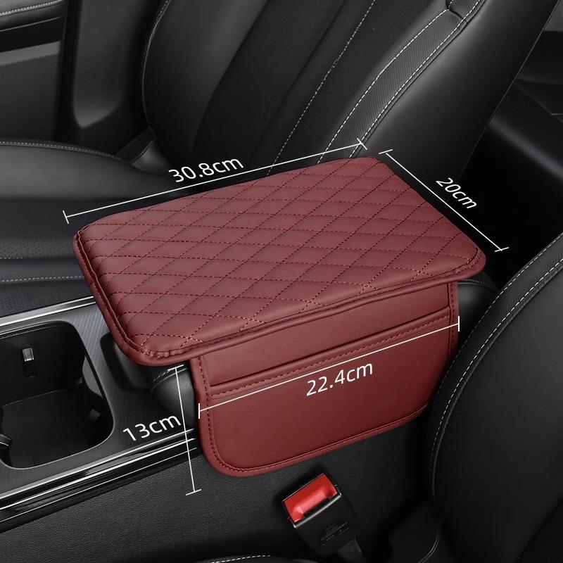 Armrest Box Heightening Pad Car With Side Storage Bag Car Armrest Box Pad With Storage Bag Car Interior Accessories Universal In All Season