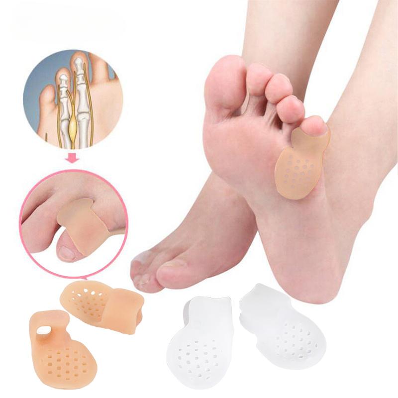 1 Pair Little Toe Separator Silicone Gel Toe Separator Toes Straightener Feet Care Protector Tools