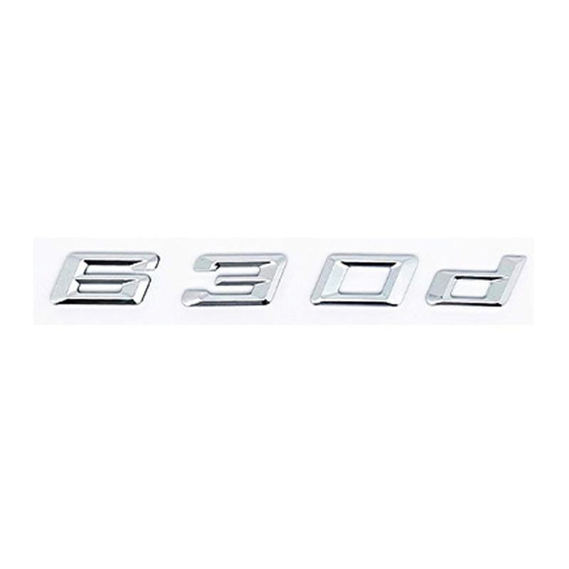 New ABS Alphanumeric Trunk Emblem for BMW 6 Series E63 E64 F06 F12 F13 - 620d 625d 628d 630d 635d 640d 645d 650d Logo Sticker