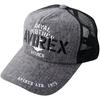 Avirex Standard Military Mesh Jute Deep American Casual Baseball Cap with JUTE Size F Cap, Denim, Men's, Black, Fit, Spring/Summer, Oversized, Logo,