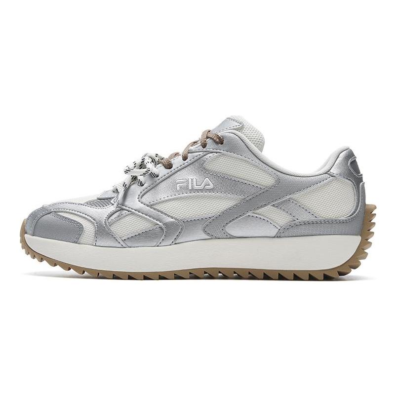 FILA VITE Cushioning Coverage Abrasion Resistant Low top Casual Shoes Women's Silver White F12W612114F-SS