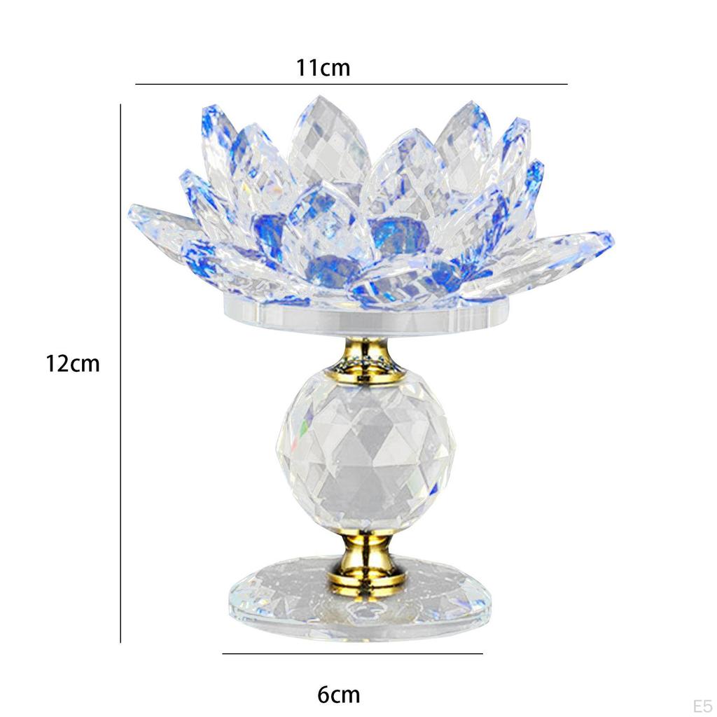 Стеклянный Подсвечник-Подставка для Чайной Свечи в Форме Лотоса Держатели для Восковых Свечей Подсвечник для