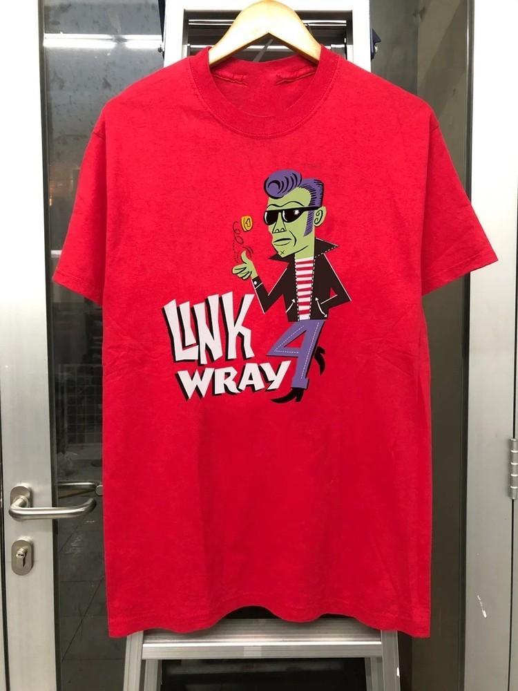 Редкая футболка с логотипом тура Link Wray, полный размер от S до 5XL, красная, BT2016, унисекс