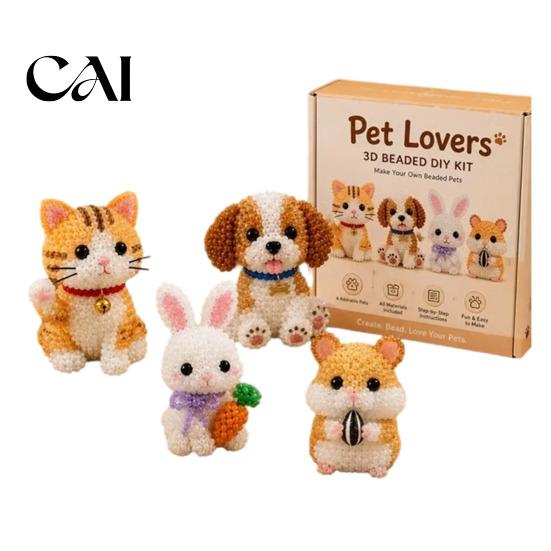 Bead Embroidery Kit 3D Beaded Animal Kit, DIY Beading for Beginners, Creative Beadwork Set Handmade Highland Cow/Butterfly/Owl Craft