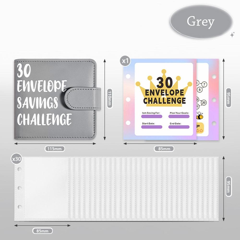 Large Capacity 30 Envelopes Money Saving Challeng PU Savings Challenges Book  Couples