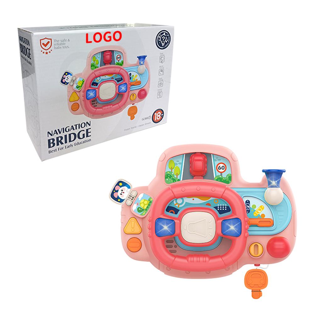 Детский электрический руль для автокресел и колясок, имитирующий вождение, со звуками, развивающие игрушки для малышей от 0 до 36 месяцев