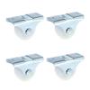 4pcs 1 Inch Drawer Wheel Plastic Directional Caster Guide Furniture Small Pulley