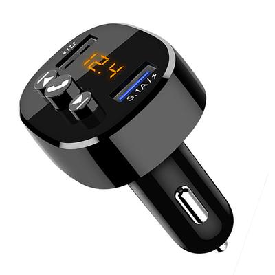 Автомобильный комплект Bluetooth 5.0, совместим с 2 USB, быстрое зарядное устройство, 3,1 А, MP3-плеер, беспроводной аудиоприемник, FM-передатчик