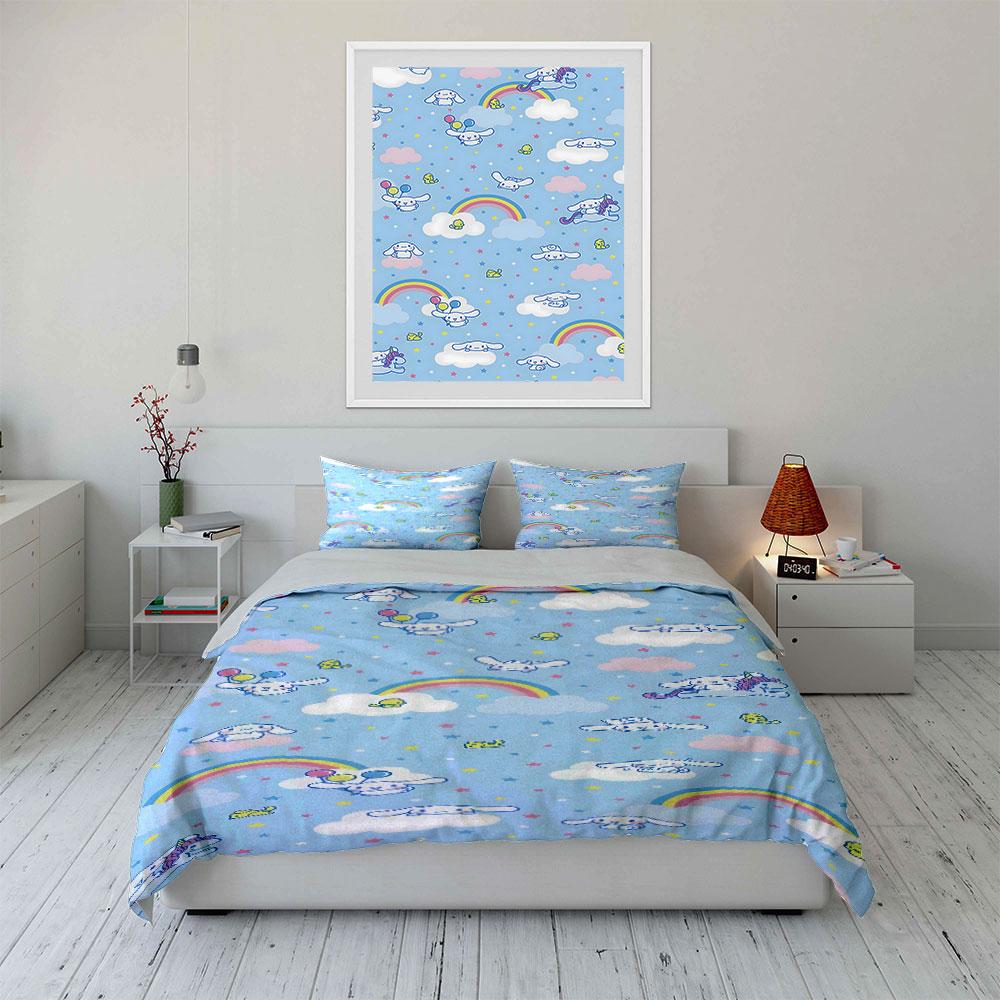 Whimsical clouds and rainbows Bedding sets Duvet covers Pillowcases(1* Duvet Cover 2* Pillowcases without duvet insert)