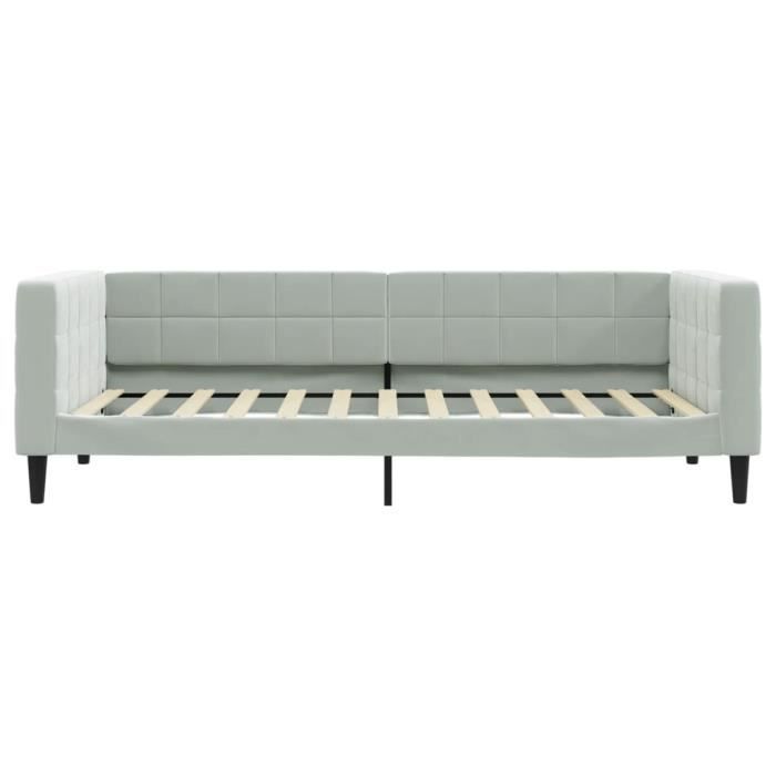 VidaXL Daybed Light Grey 90x200 Cm Velvet 354008