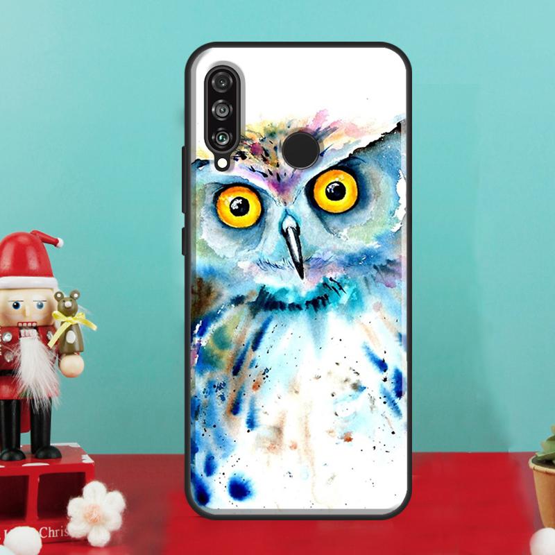 Owl Watercolor Animal For Huawei Nova 12i 12s 11i 5T Y90 Y70 Y60 Y61 Y91 Y72 9 10 SE P60 Pro P20 P30 P40 Lite Case