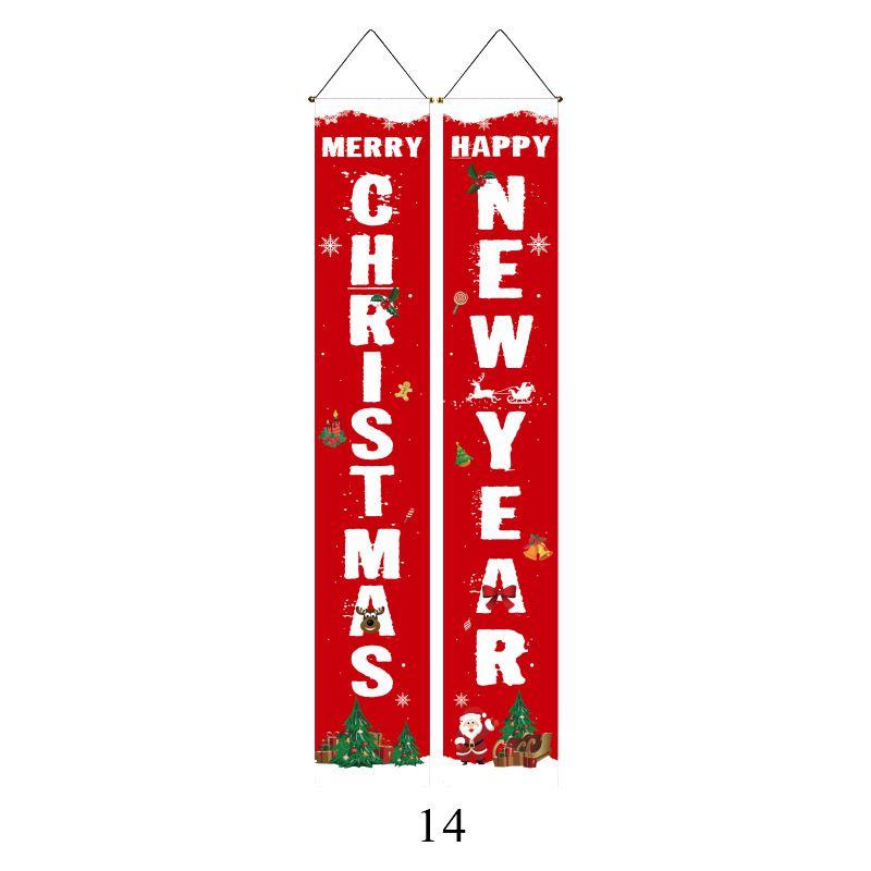 Festive Nutcracker Christmas Decoration Hanging Door Banner Soldier Character Porch Sign