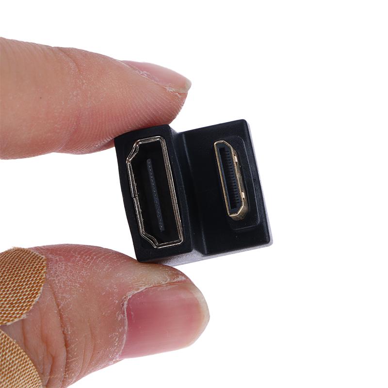 Угловой U-образный конвертер 360 градусов 4K 8K 60 Гц Мини HDMI-совместимый штекер на HDMI-совместимый 2.1 гнездо Адаптер-удлинитель