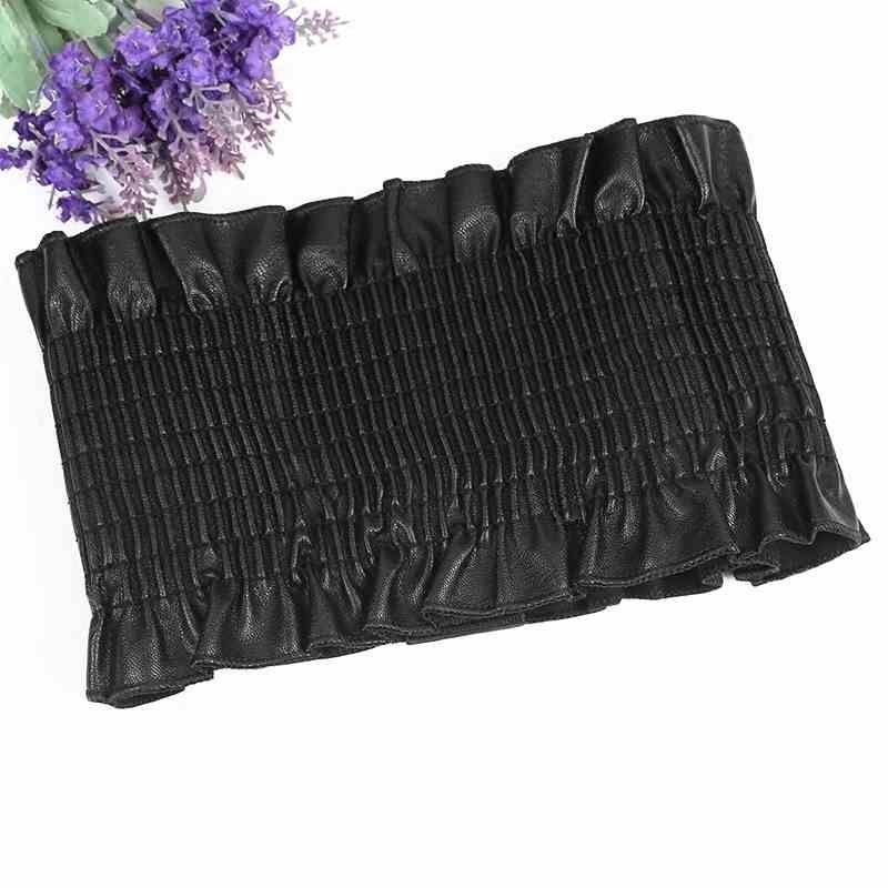 Ultra-wide Shirt Girdle Ladies Simple Wild Lace Elastic Dress Decorative Belt Black and Red Wild Accessories Tide.