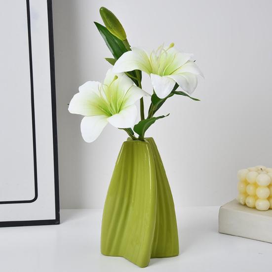 Скандинавская ваза для цветов Декоративная ваза современного искусства Небьющаяся бутылка для цветов для цветочной композиции Гостиная Домашний декор