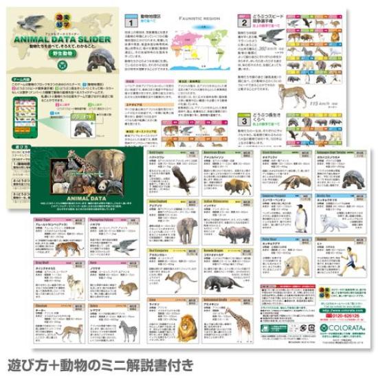 Carolata Animal Data Slider for Wild Animals Mini Illustrated Educational Gift (with Guidebook) - Game, Guide, Toy, Kids'