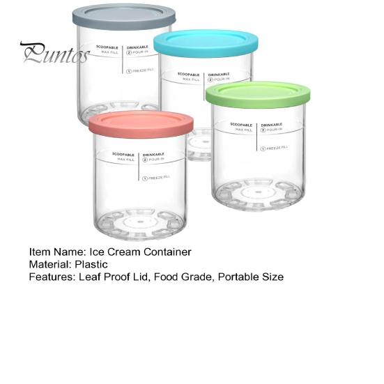 4 шт. контейнер для мороженого для мороженого Ninja NC500, защитная крышка с защитой от листьев, портативная кухонная портативная кухня, морозильная камера на 24 унции, чашка для пинты мороженого