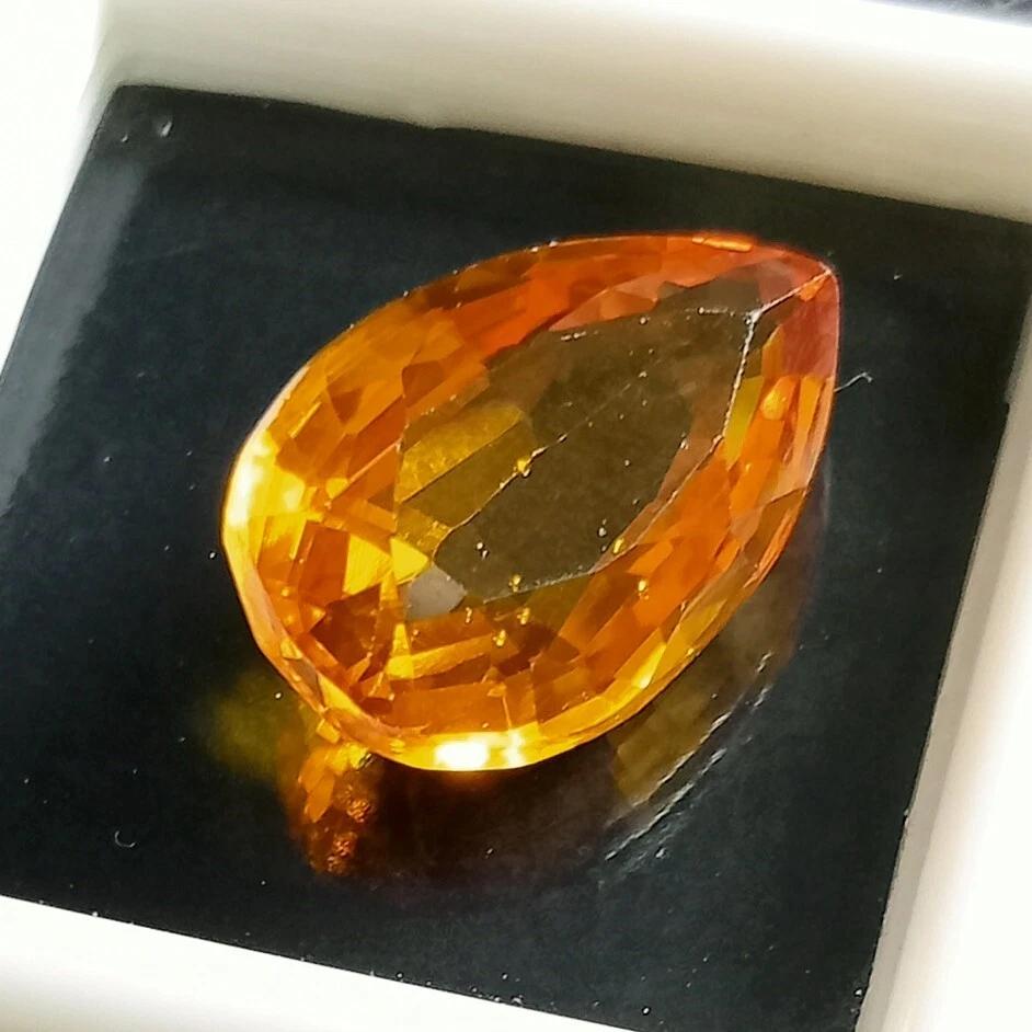 Top Quality Yellow Topaz Natural Pear Cut 7-9 Ct Certified Loose Gemstone