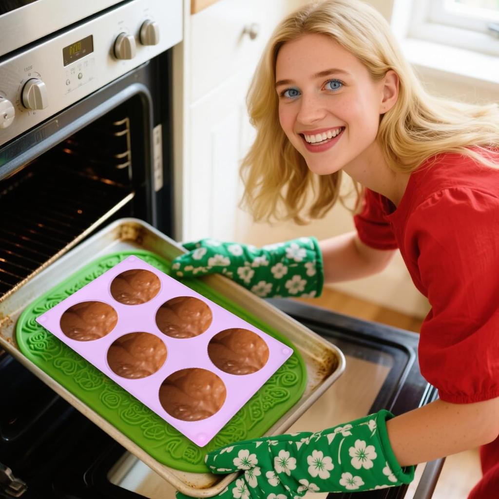 Набор из 3 фиолетовых мини-форм для выпечки тортов, силиконовая маленькая форма для выпечки тортов, формы для желе, 6 ячеек, антипригарные мини-формы для чизкейка, формы для желе