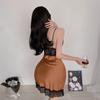 Однотонная кружевная пижама без спинки, удобная повседневная, Pure Desire Cami, женская домашняя одежда 552, простая соблазнительная одежда для сна, идеально подходит для повседневного использования.