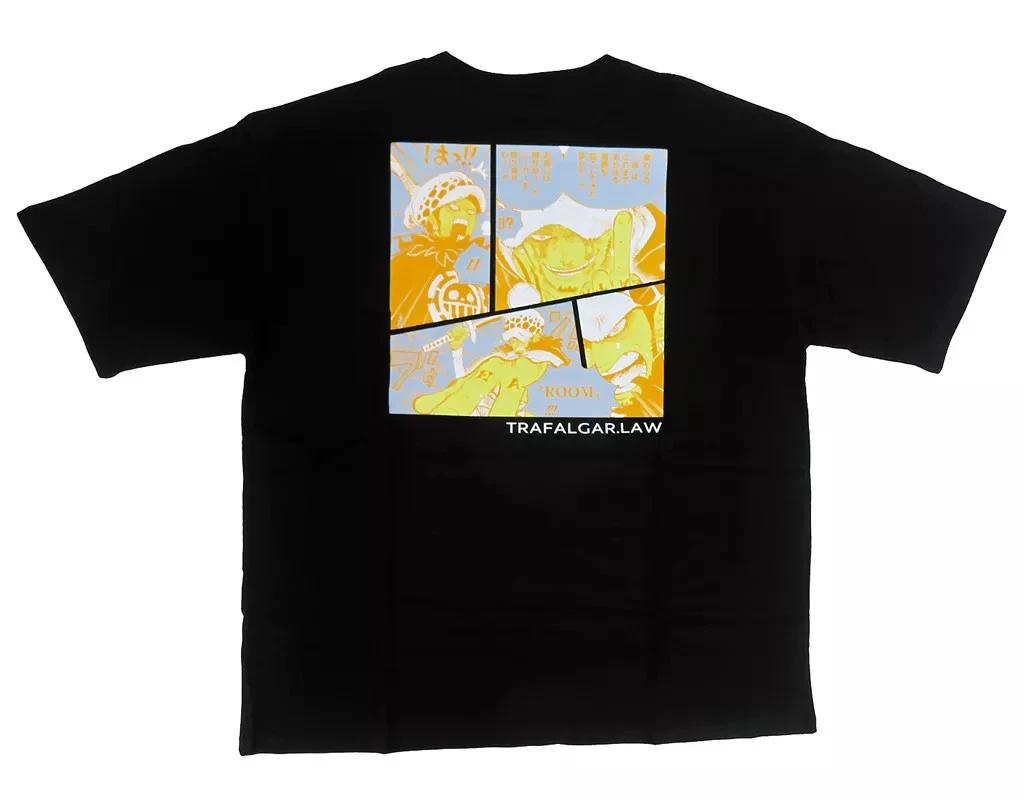 Trafalgar Law Big Silhouette T-shirt with HERO Black Free Size (2024) One Piece