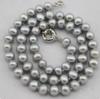 Красивое ожерелье ручной работы из натурального серого пресноводного жемчуга диаметром 7-8 мм